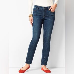 Talbots Studded Slim Ankle Jeans, EUC